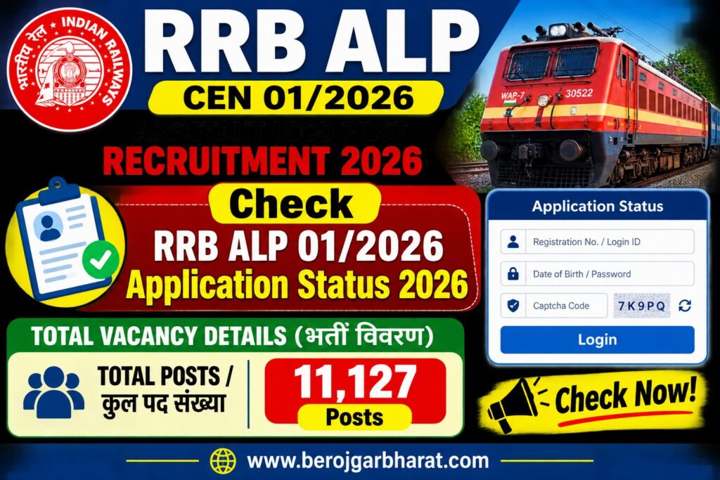 Check RRB ALP 01/2026 Application Status 2026 2 RRB ALP CEN 01/2026 Application Status 2026 – 11,127 Posts