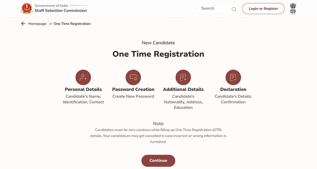 Ssc registration portal