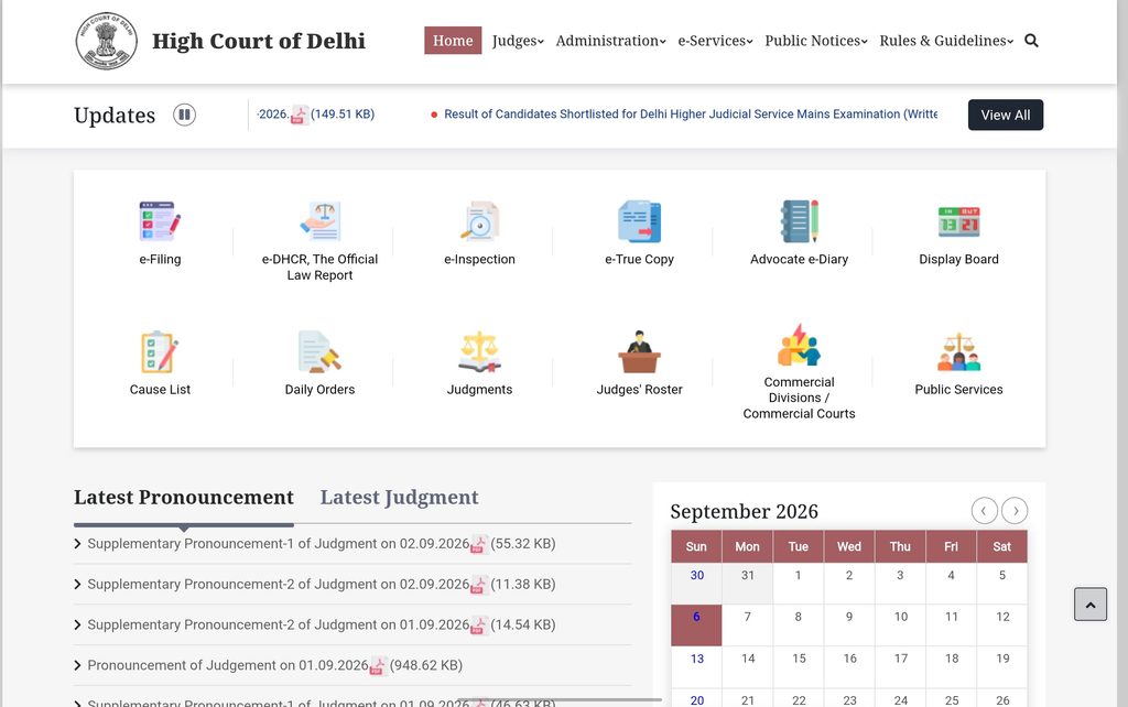 Delhi High Court SPA & PA Recruitment 2026 online ; 15-SEP-2026 1 Delhi High Court