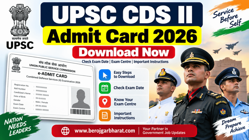 UPSC CDS II Admit Card 2026 Download – Combined Defence Services Exam