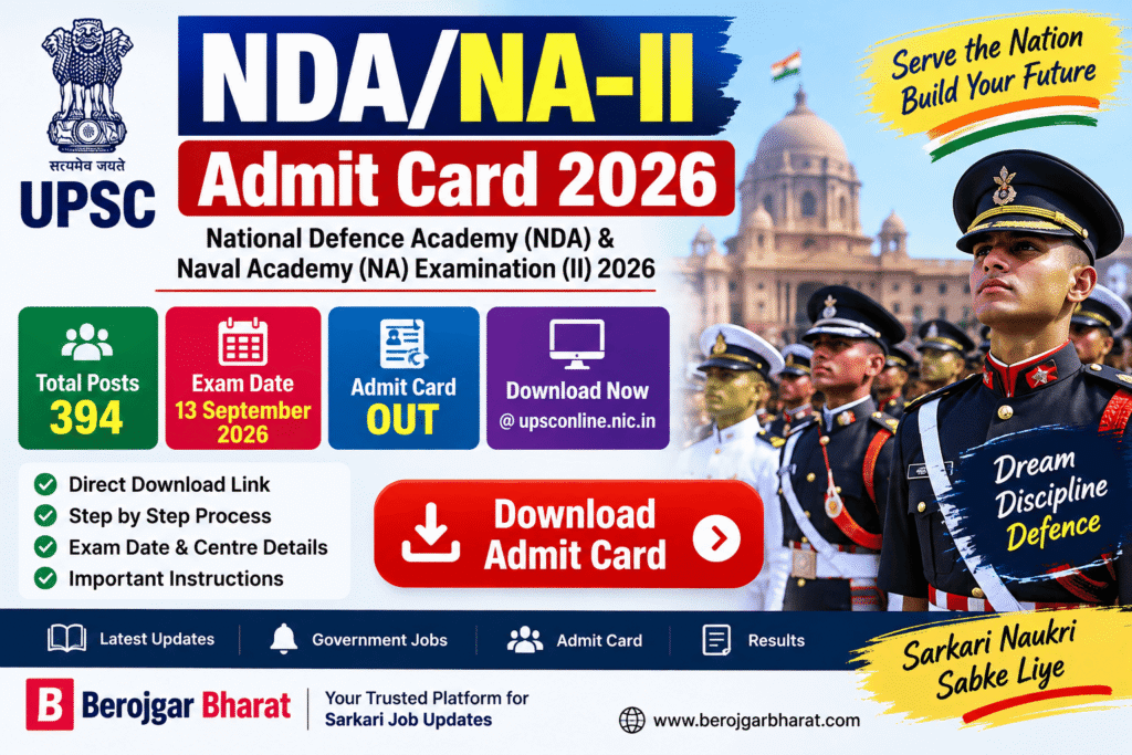 UPSC NDA NA II Admit Card 2026 Download