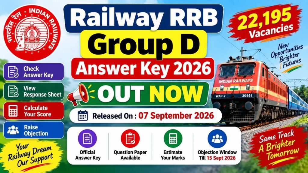 RRB Group D Answer Key 2026 and Railway Answer Key Calculator