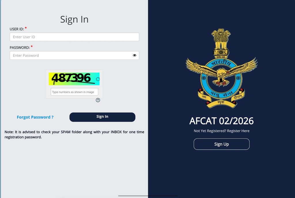 AIRFORCE LOGIN PAGE