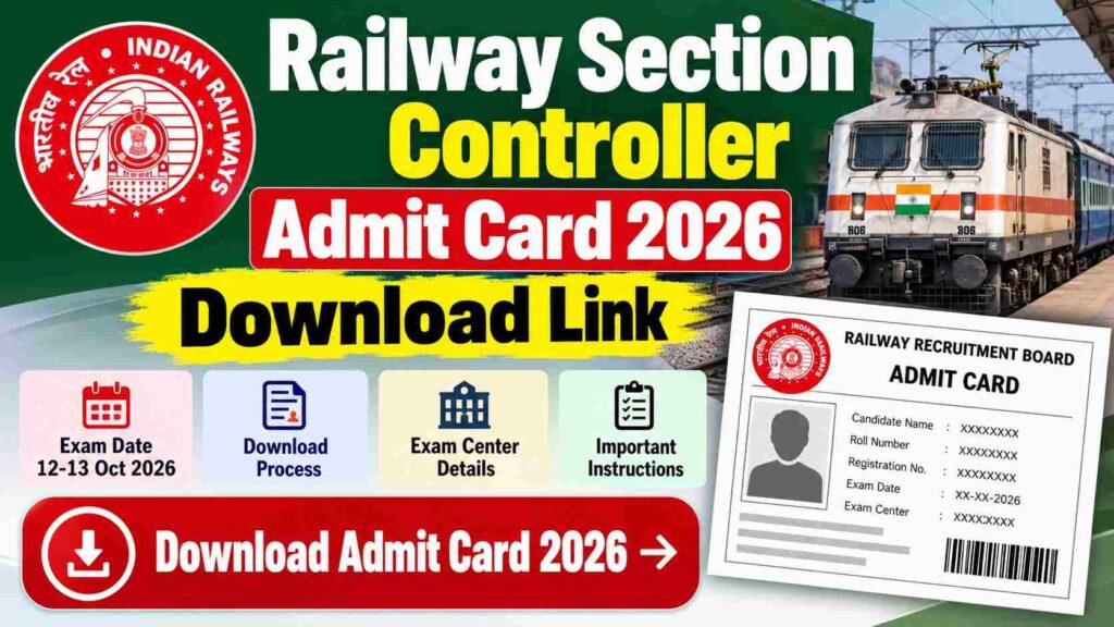 Railway Section Controller Admit Card 2026 Download Link